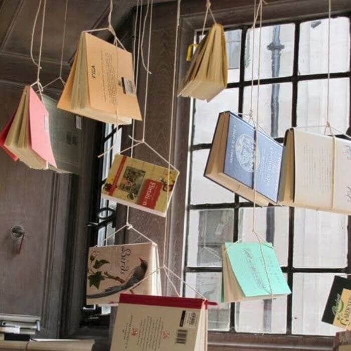 hanging books decor